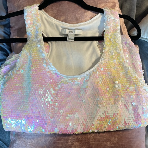 Forever 21 size small sequins tank - Picture 4 of 7